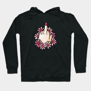 Floral FU Middle Finger Hoodie